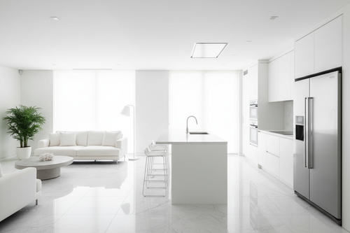 Spotless Solutions — Post-Construction Cleaning — pristine newly built luxury home interior after professional post-construction clean, ready for handover